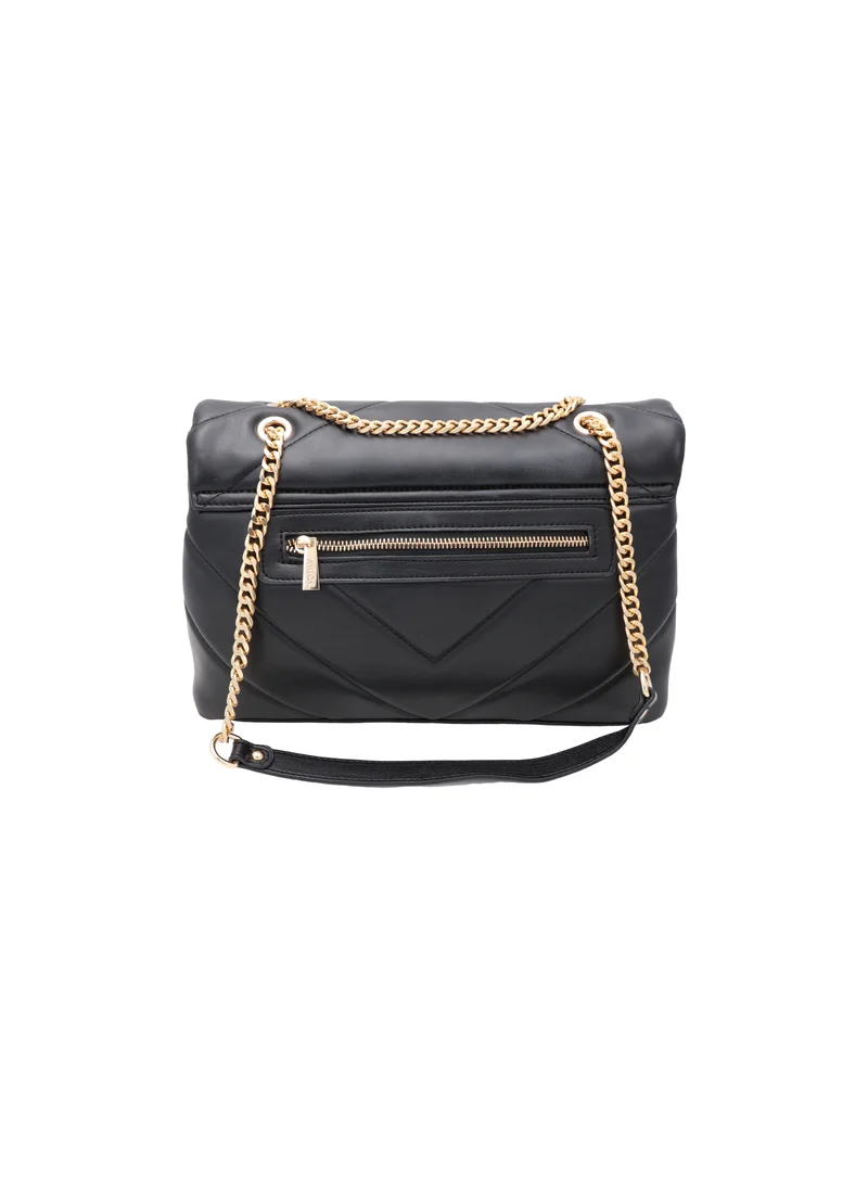 AMICA Adelina Quilted Leather Crossbody Bag for Women - Black