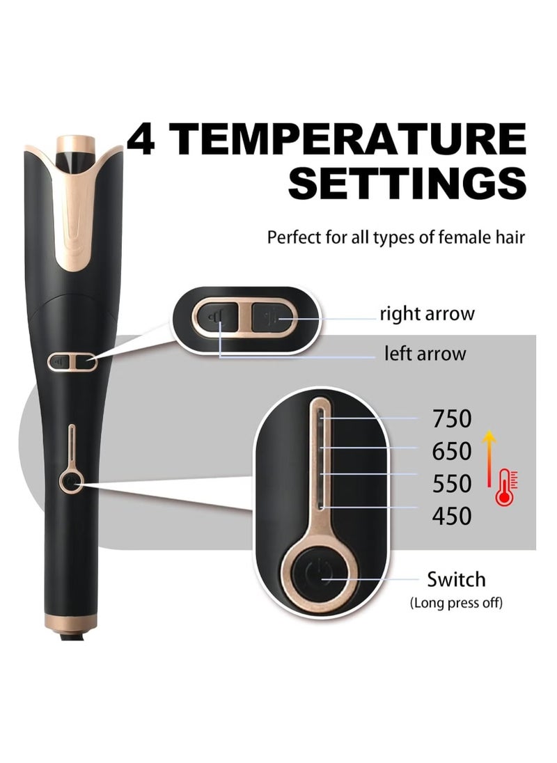 TIGER Automatic Ceramic Hair Curler for Curly Hair – 360° Rotation, Multi-Speed Settings, Ceramic Technology for Smooth & Long-Lasting Curls – Professional Curling Iron (DX1354)  - Image 4