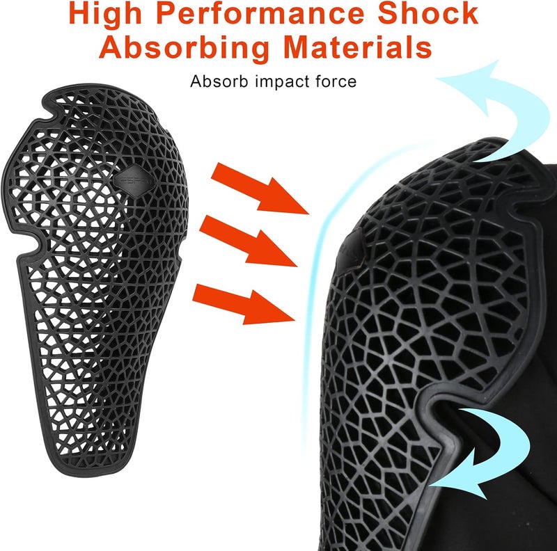surlim EMP Elbow Knee Protector CE Armor Inserts Motorcycle Knee Elbow Pads [Pair] - Image 5
