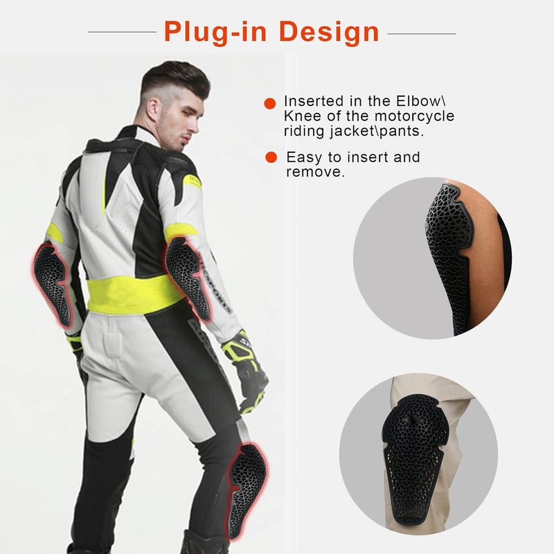 surlim EMP Elbow Knee Protector CE Armor Inserts Motorcycle Knee Elbow Pads [Pair] - Image 3