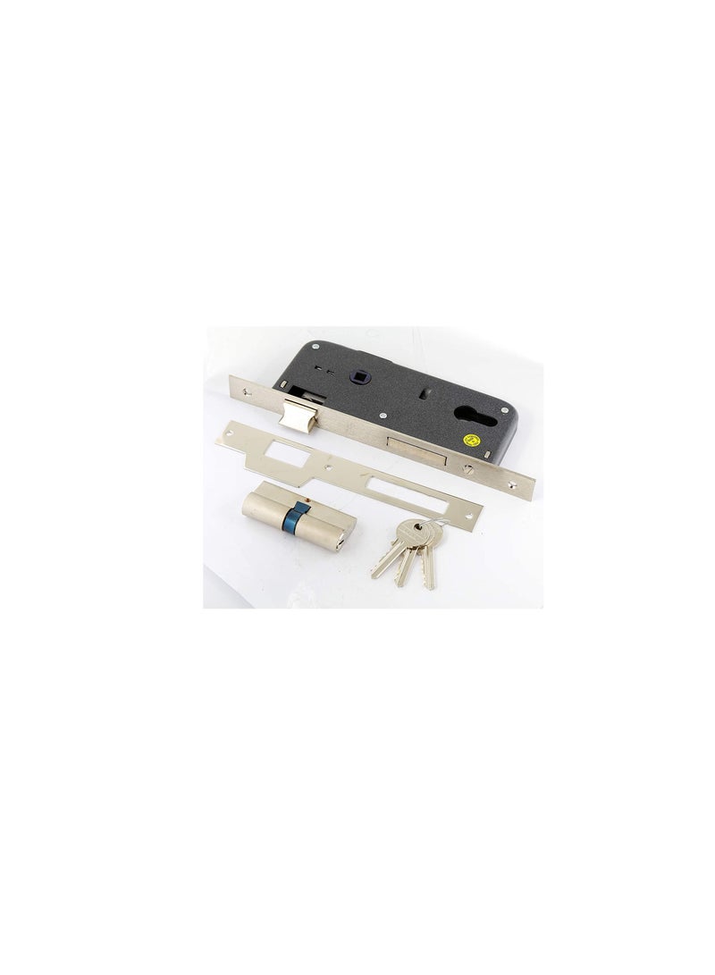 ROBUSTLINE ROBUSTLINE Door Lockset (Handle and Lockbody) | 85MM Centre to Centre | Grey Color with Matt Finish - Image 3