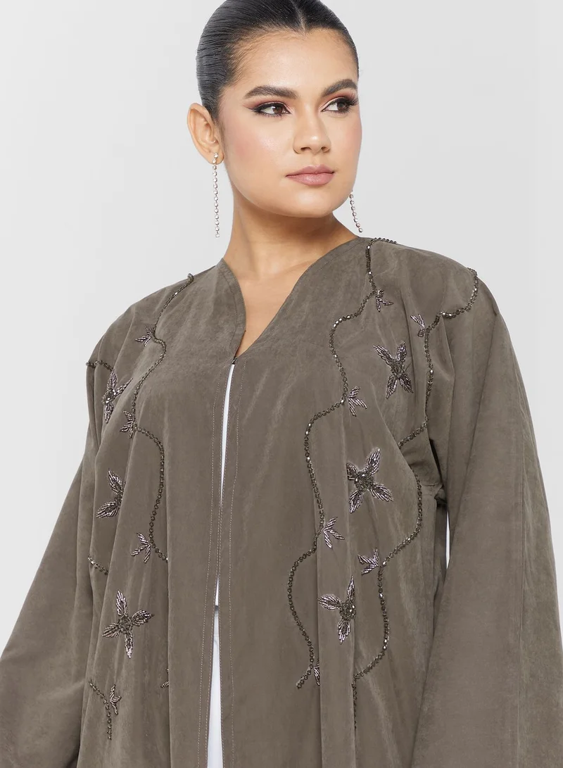 hayas closet Embellished Abaya