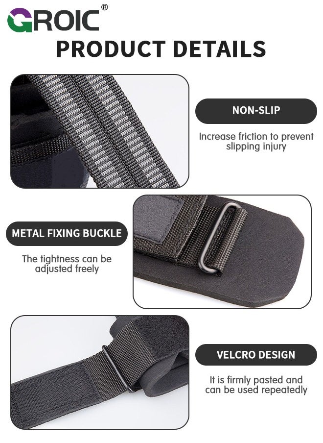 GROIC 1 Pair Lifting Wrist Straps for Weightlifting Power Weight Lifting Wrist Wraps for Weightlifting, Bodybuilding, Powerlifting, Strength Training, Deadlifts Straps  - Image 4