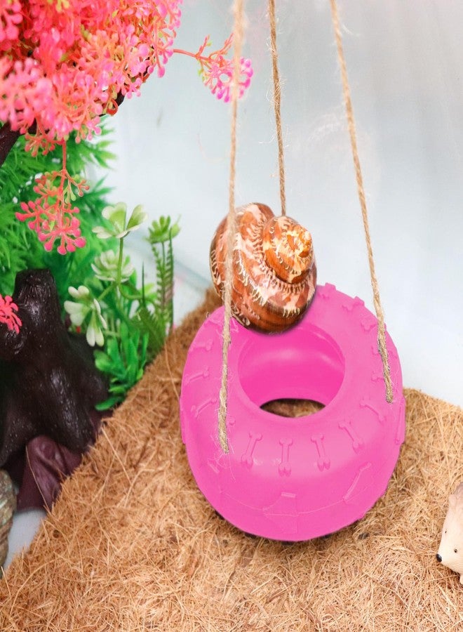 Neeenn Hermit Crab Tire Swing Toy, Hermit Crab Climbing Toy, Reptile Tank Aquarium Decoration Accessory, Suitable for Small to Medium Sized Hermit Crabs, 3.7 Inches in Diameter - Image 3