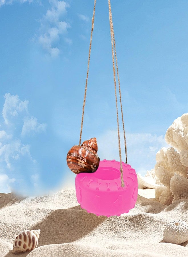 Neeenn Hermit Crab Tire Swing Toy, Hermit Crab Climbing Toy, Reptile Tank Aquarium Decoration Accessory, Suitable for Small to Medium Sized Hermit Crabs, 3.7 Inches in Diameter - Image 1