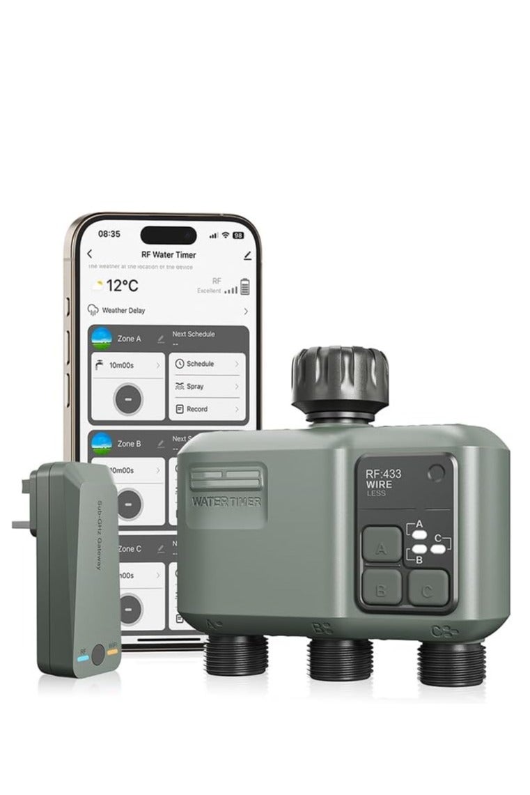Egardenkart Water Timer WiFi - Multifunctional Sprinkler Timer for Automatic Irrigation System | Sprinkler Controller | Waterproof Irrigation, WiFi 3 Outlet - Image 1