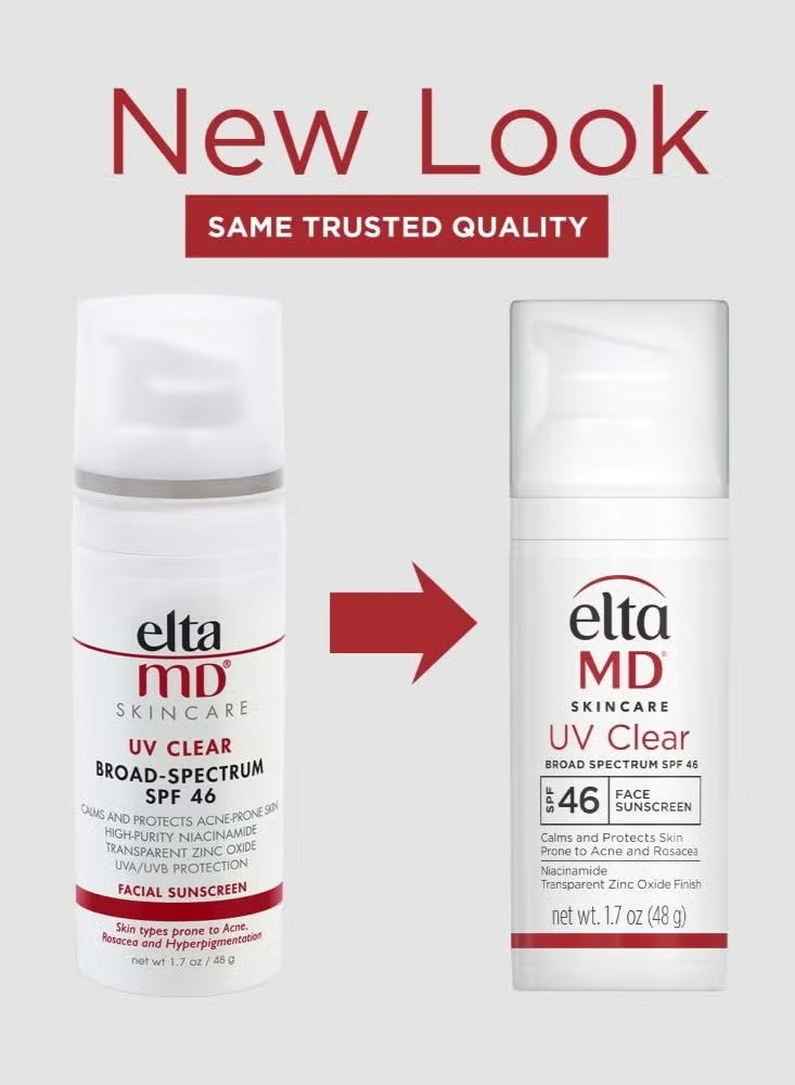 ايتا ام دي UV واضح الوجه واقي الشمس SPF 46، واقي الشمس خالي من الزيت مع أكسيد الزنك، طبيب الجلد ينصح - Image 2