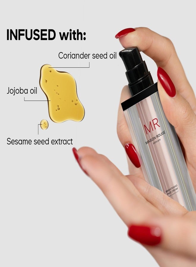 Codeage Maison Rouge Brightening Face Cream Glutathione Cream, Collagen Peptides, Vitamin E, CoQ10 - Radiance & Antioxidant Complex - Refillable - Paraben- Free - All Skin Types - 1.7 fl oz - Image 5