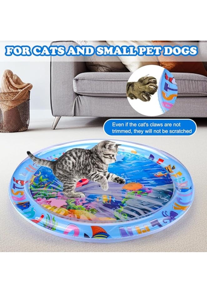CAT - Pet Water Sensory Mat for Cats & Dogs – Interactive Splash Pad & Cooling Play Mat for Pets – Fun Water Play for Indoor & Outdoor Use// pet water play mat - Image 1