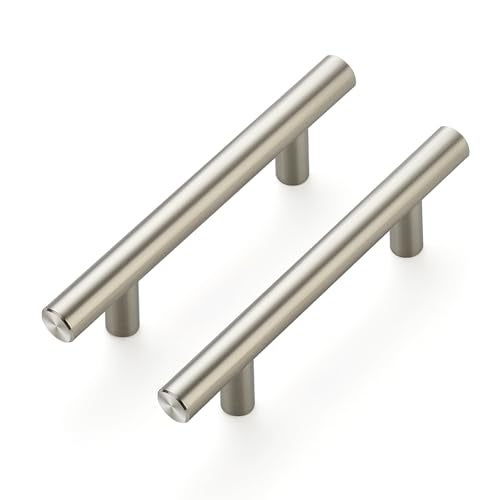 Ravinte Hardware 20 Pack Cabinet Handles with 3 Inch 76mm Hole Center Brushed Nickel Cabinet Pulls Stainless Steel Drawer Pulls Kitchen Knobs for Dresser Drawer 5 Inch Overall Length - Image 1