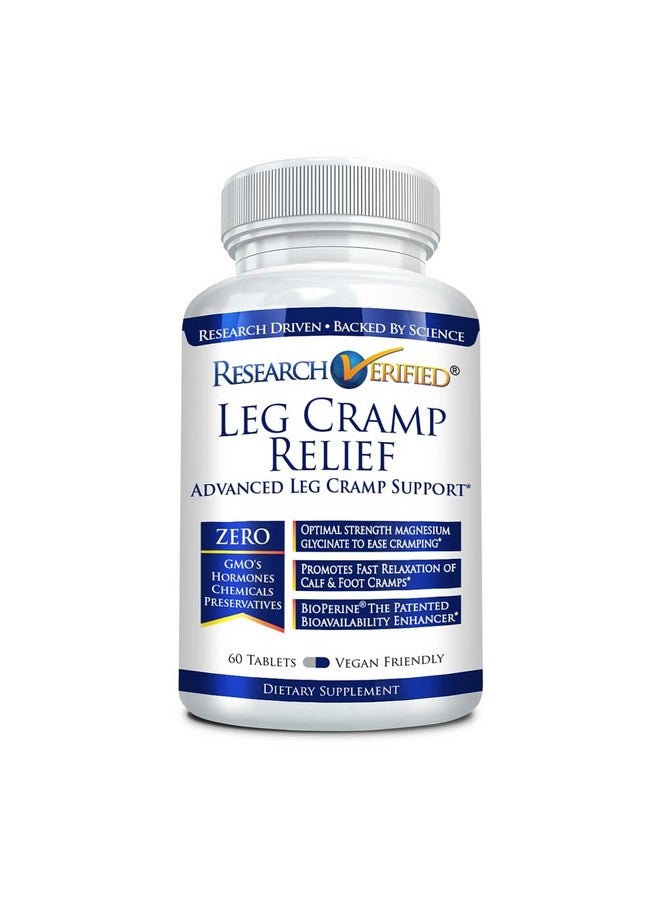 Research Verified Leg Cramps - Magnesium, B Vitamins, Ginger, Chamomile, BioPerine - Circulation Support - Vegan - 1 Month Supply - Image 1