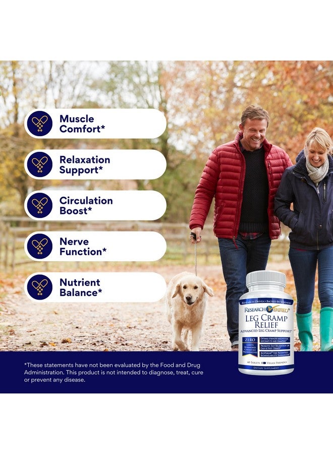 Research Verified Leg Cramps - Magnesium, B Vitamins, Ginger, Chamomile, BioPerine - Circulation Support - Vegan - 1 Month Supply - Image 3