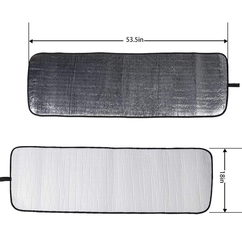 JeCar Windshield Sun Shade Foldable Sun Visor Aluminum Foil Sunshade Interior Accessories Compatible with Jeep Wrangler 2018-2023 JL JLU & 2020-2023 Gladiator JT - Image 2
