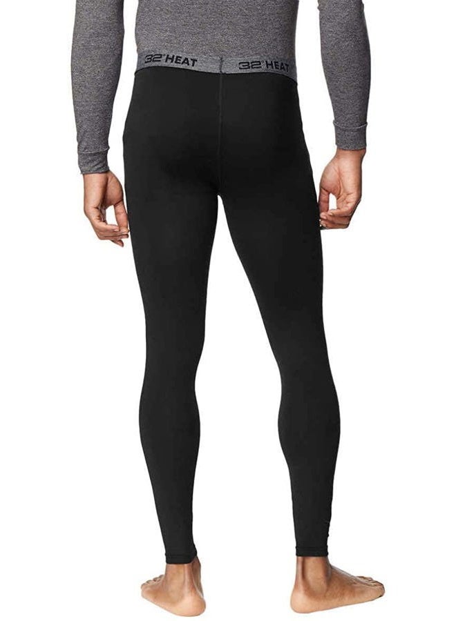 32 DEGREES Mens 2 Pack Heat Performance Thermal Baselayer Pant Leggings, Black/Black, Black/Black, S - Image 3