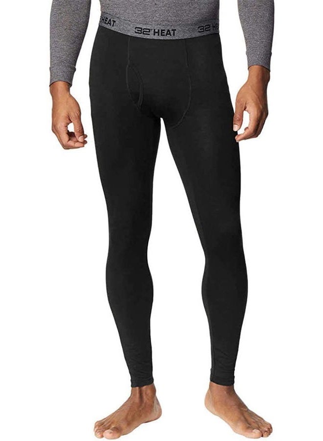 32 DEGREES Mens 2 Pack Heat Performance Thermal Baselayer Pant Leggings, Black/Black, Black/Black, S - Image 1