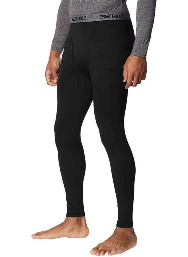 32 DEGREES Mens 2 Pack Heat Performance Thermal Baselayer Pant Leggings, Black/Black, Black/Black, S - Image 2