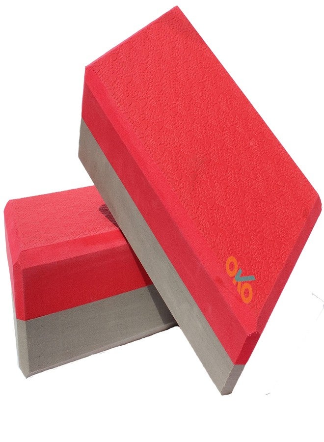 OKO High-Density Foam Yoga Block Brick Set of 2 | Large Size 9"x6"x3" | Lightweight & Durable | Non-Slip Surface for Stability | Yoga & Fitness Support | Made in India - Image 2