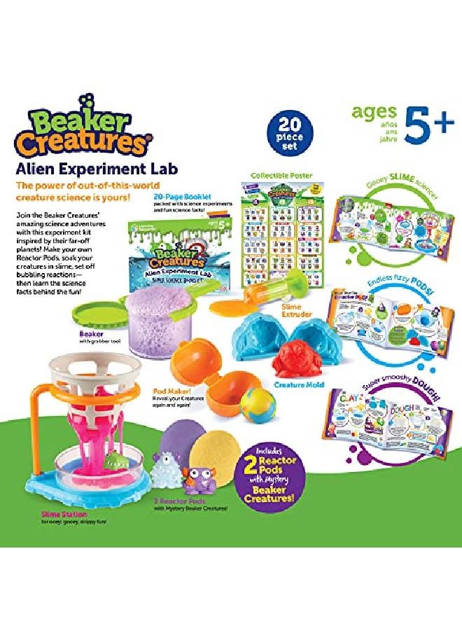Learning Resources - Beaker Creatures Alien Experiment Lab Science Exploration Science Kit For Kids Fun Science Experiments For Kids 18 Piece Set Ages 5+ - Image 1