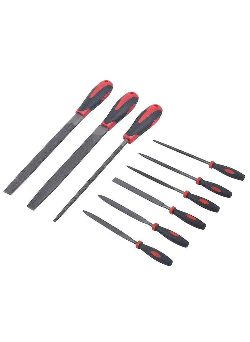 DIY Crafts DIY DIYC14839 Crafts Steel File Set with Cushioned Grip Handles Round File Rasp File Half Round File 2Way File Flat File Needle Files DoubleSided Pack of 3 Pcs Steel File Set  - Image 1