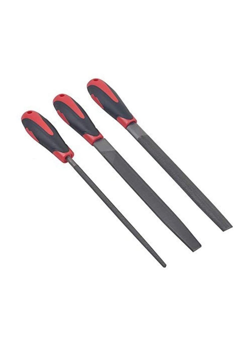 DIY Crafts DIY DIYC14839 Crafts Steel File Set with Cushioned Grip Handles Round File Rasp File Half Round File 2Way File Flat File Needle Files DoubleSided Pack of 3 Pcs Steel File Set  - Image 2