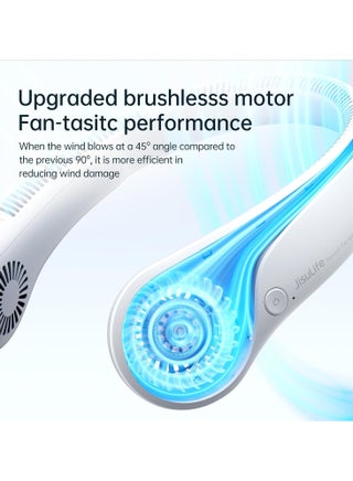 JISULIFE Portable Neck Fan Life 3, Hands Free Bladeless Fan, 4000 mAh Battery Operated Wearable Personal Fan, Leafless, Rechargeable, Headphone Design, USB Powered Desk Fan. - view 2