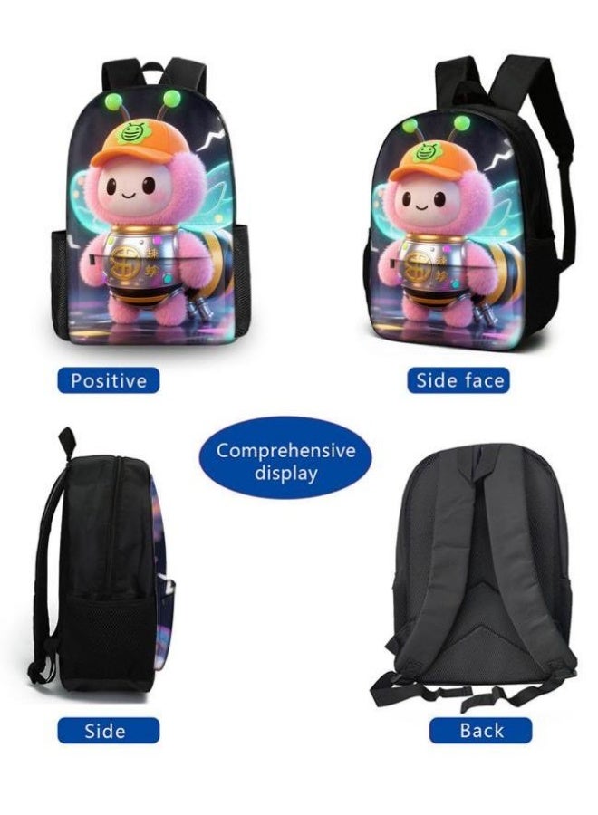 Bright Li Fire Fashion is unlimited! Cartoon bag three-piece set, suitable for a variety of scenes for students and teenagers (available for students, children, friends on outings, mountain climbing, schooling, etc.) - 24 - Image 3