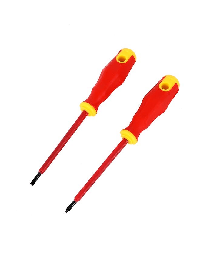 LAWAZIM Screwdriver Set -2 Piece- Ergonomic Flathead & Phillips Screwdrivers with Non-Slip Grip - Durable Heavy-Duty Handheld Tools for Home Repairs, DIY Projects, and Automotive Use  - Image 2