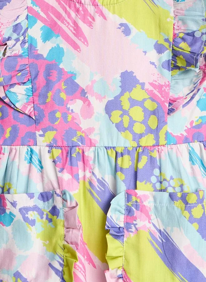 Stylo Bug Stylo Bug All Over Print Dress with Patch Pocket