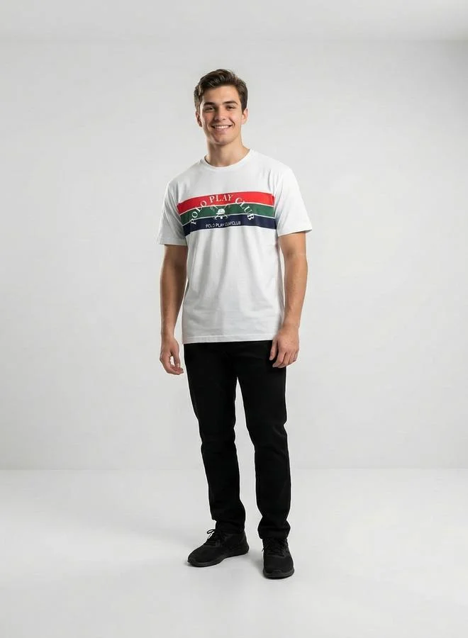 Polo Play Men Graphic Logo Crew Neck T-Shirt