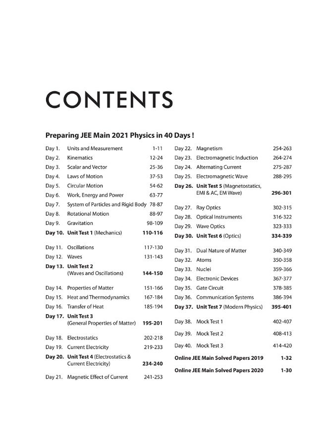 40 Days Crash Course for JEE Main Physics (Old Edition)  - Image 4