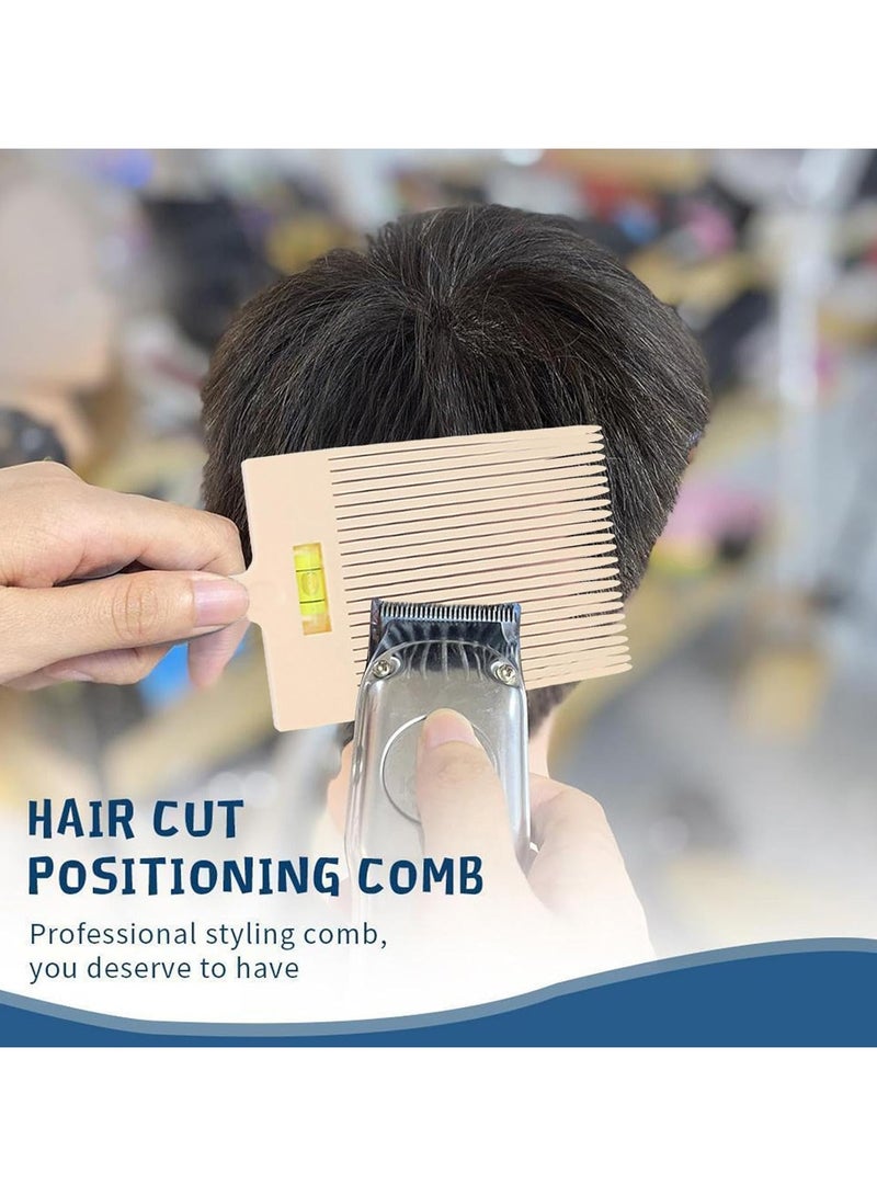 CMGTYYD 2 pieces Hair Comb with Level - Retro-Style Comb, with Water Leveling for Barber Haircut & Styling，Flat Top Guide Comb for Men, Haircut Level Comb, Dual-Ended Flat Top Comb Hair Combs, Barber Hair Comb with Accurate Water Levelling System - Image 3