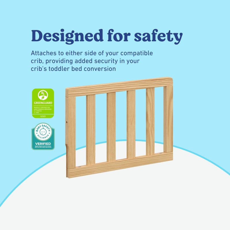 GRACO Storkcraft & Graco Toddler Safety Guardrail with Slats (Natural) â€“ GREENGUARD Gold Certified, Converts Compatible Storkcraft & Graco Crib to Toddler Bed, Each Guardrail Sold Individually - Image 2