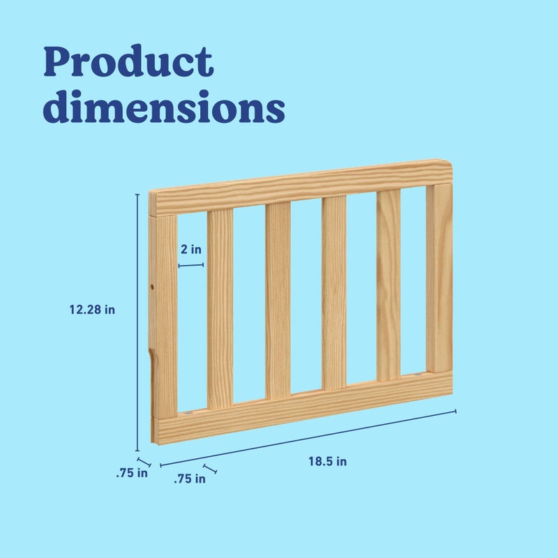 GRACO Storkcraft & Graco Toddler Safety Guardrail with Slats (Natural) â€“ GREENGUARD Gold Certified, Converts Compatible Storkcraft & Graco Crib to Toddler Bed, Each Guardrail Sold Individually - Image 3