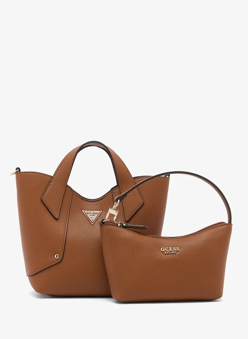 Guess COGNAC Darcy Mini Tote Bag for Women | Best Price UAE