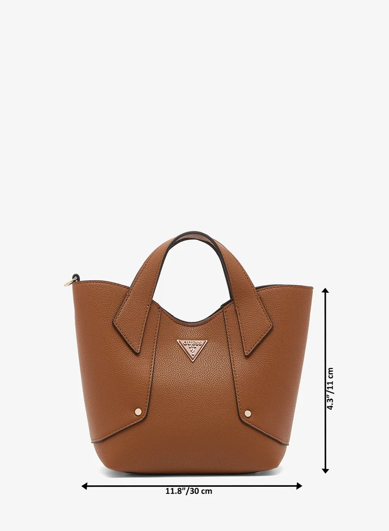 Guess COGNAC Darcy Mini Tote Bag for Women | Best Price UAE