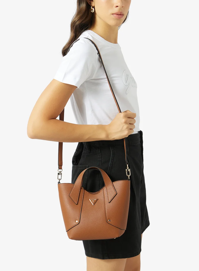 Guess COGNAC Darcy Mini Tote Bag for Women | Best Price UAE