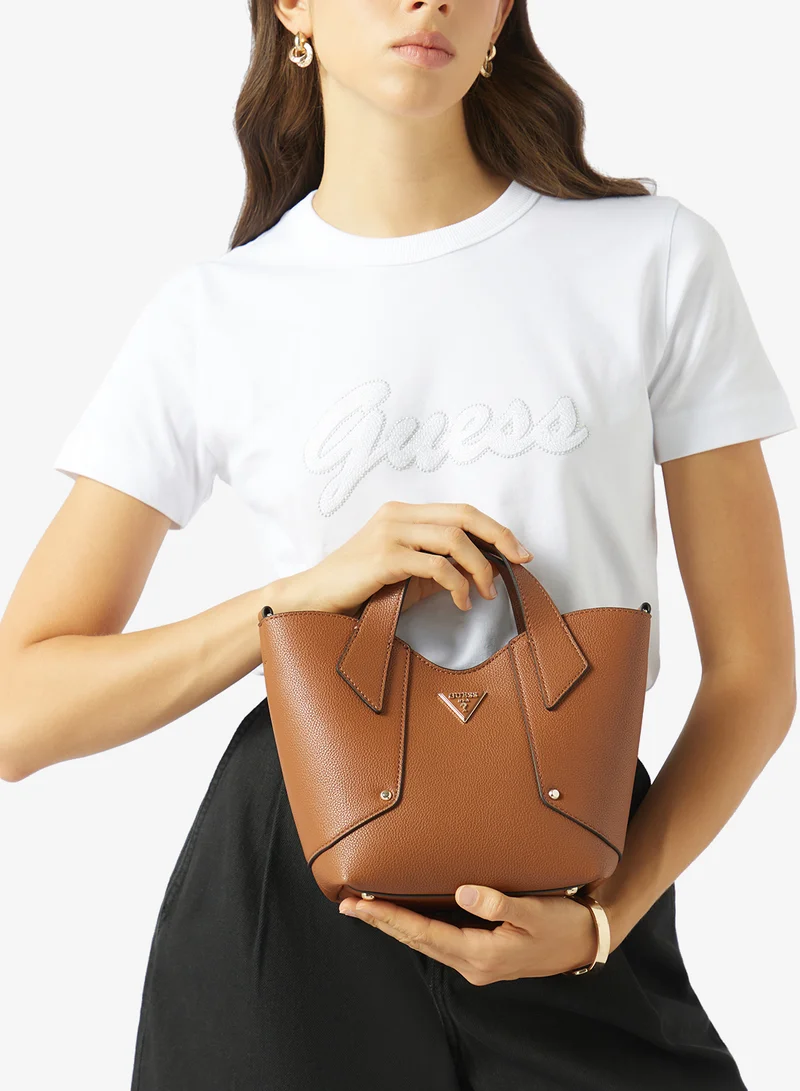 Guess COGNAC Darcy Mini Tote Bag for Women | Best Price UAE