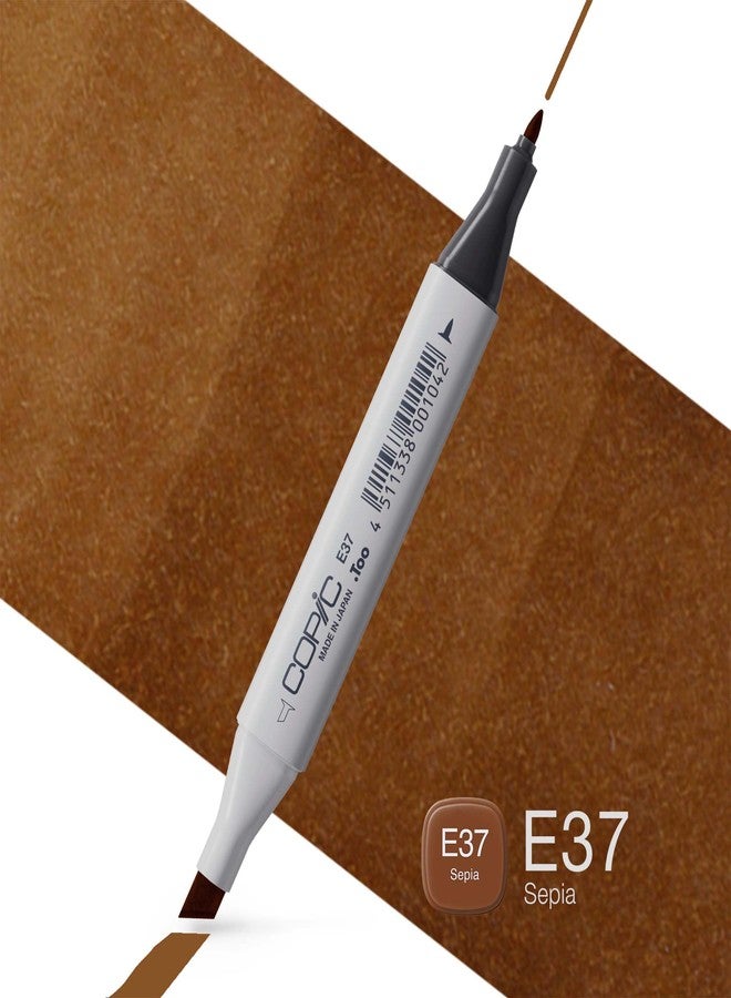 Copic Marker with Replaceable Nib, E37-Copic, Sepia - Image 2