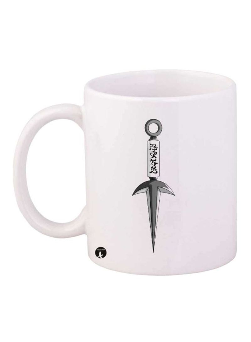 RKN The Anime Naruto Printed Mug White/Black/Grey Standard Size