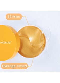 masque Bar My Ingredients Gold & Snail Mucin Hydrogel Eye Patches 30 Pairs- Dark Circle and Puffy Eye Treatment, Energizing Solution for Tired Eyes, Korean Under Eye Patches for Dark Circles and Undereye Bags  - Image 3