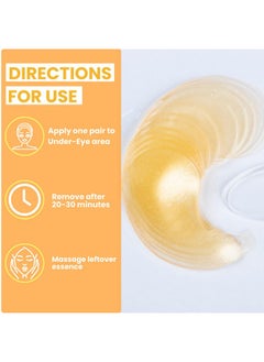 masque Bar My Ingredients Gold & Snail Mucin Hydrogel Eye Patches 30 Pairs- Dark Circle and Puffy Eye Treatment, Energizing Solution for Tired Eyes, Korean Under Eye Patches for Dark Circles and Undereye Bags  - Image 5