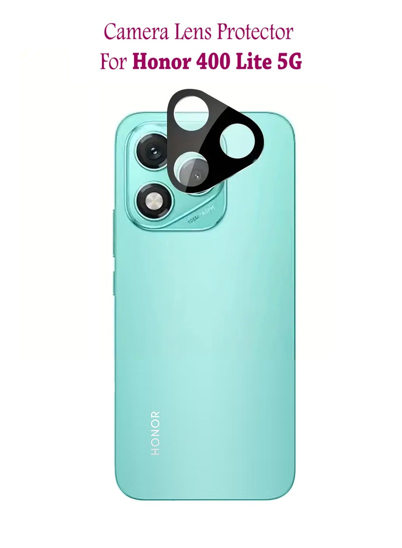 Honor 400 Lite 5G Camera Lens Protector, Scratch-Resistant HD Clarity Ultra-Thin 9H Tempered Glass shield Lens Cover - Black - Image 1