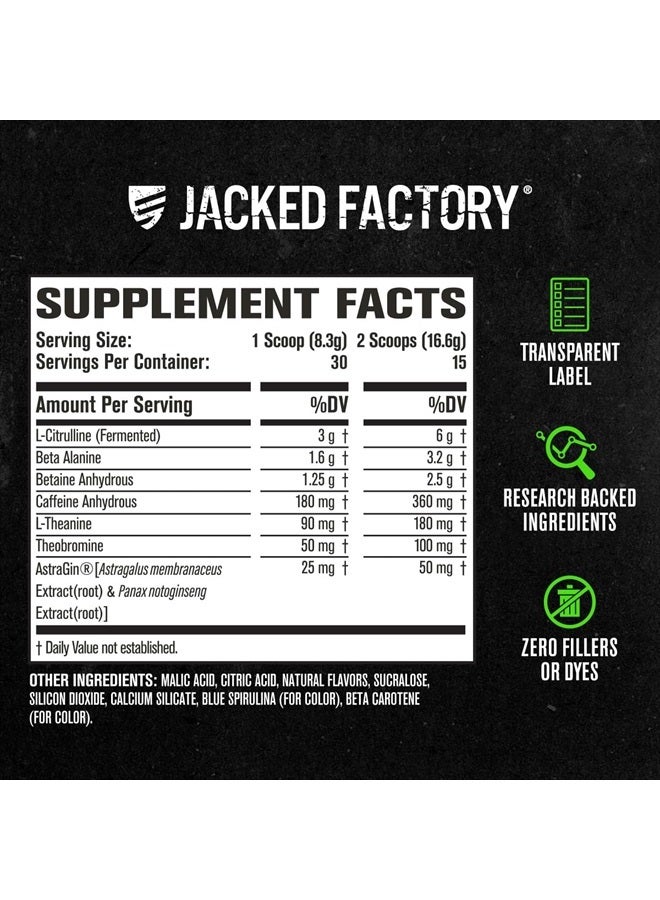 Jacked Factory NITROSURGE Pre Workout Supplement - Endless Energy, Instant Strength Gains, Clear Focus, Intense Pumps - NO Booster & Powerful Preworkout Energy Powder - 30 Servings, Green Apple - Image 5