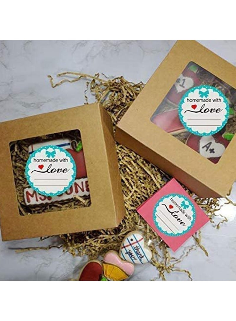 Wownect (Pack of 2) Homemade with Love / Thank You for Your Order Round Stickers – 1000 PCS 1 Inch Labels for Envelope Seals, Shopping Bags & Bouquets (Pack of 2) - Image 3