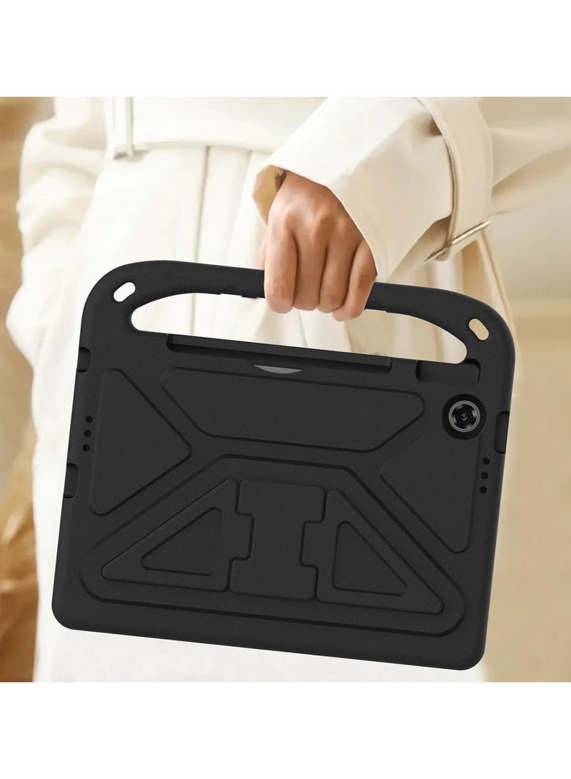Compatible with Lenovo Tab 10.1 inch 2025 (TB-311FU/TB-311XU) Kids Tablet Case - EVA Lightweight Shockproof Dropproof Handle Kickstand Protective Cover (Black) - Image 3