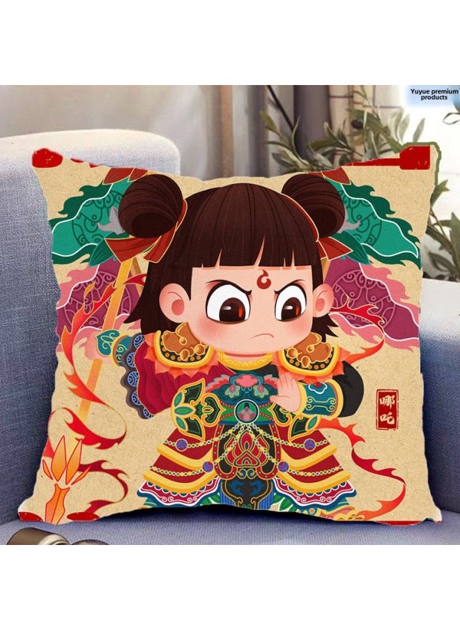 What Kind Of Pillow Around What Kind Of Pillow What Kind Of Magic Boy 2 Sea Ao Bing Ao Guang Ao Leap Shen Male Leopard Animation Gift Can Be-Specifications:3-Color:50*50cm (gift Giving)-bright Satin  - Image 1