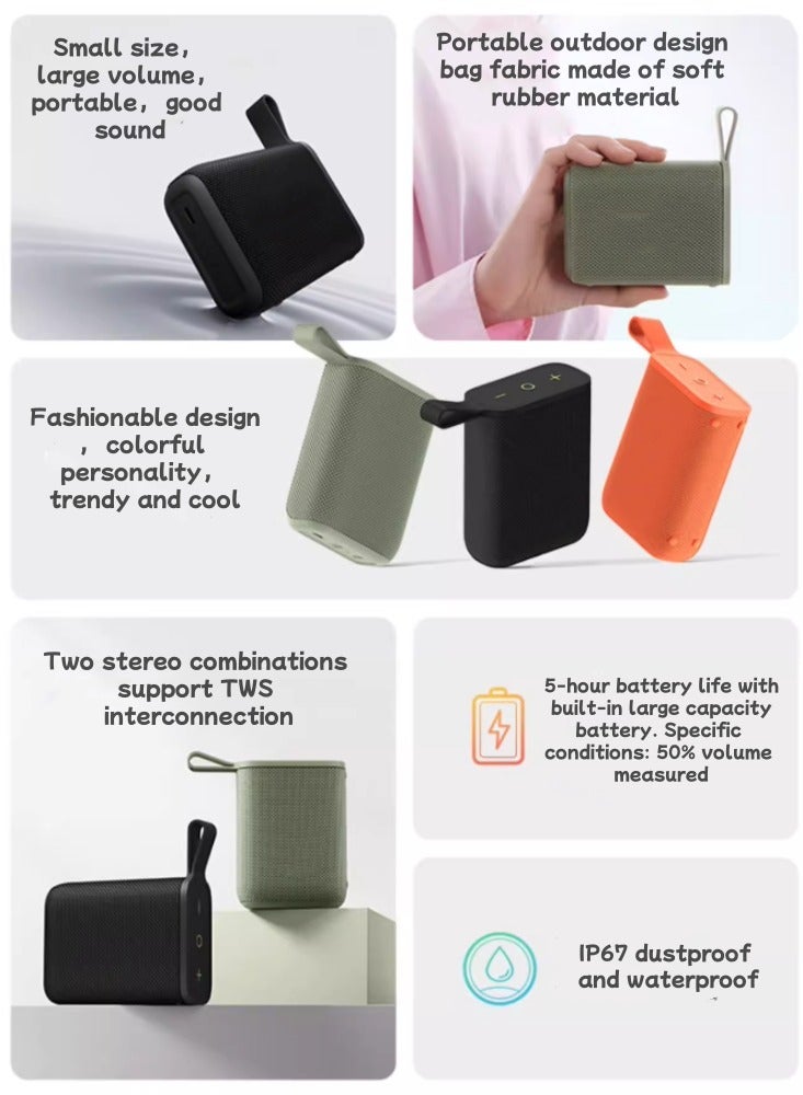 Arabest Small Portable Black Outdoor Waterproof Wireless Bluetooth Speaker. - Image 3