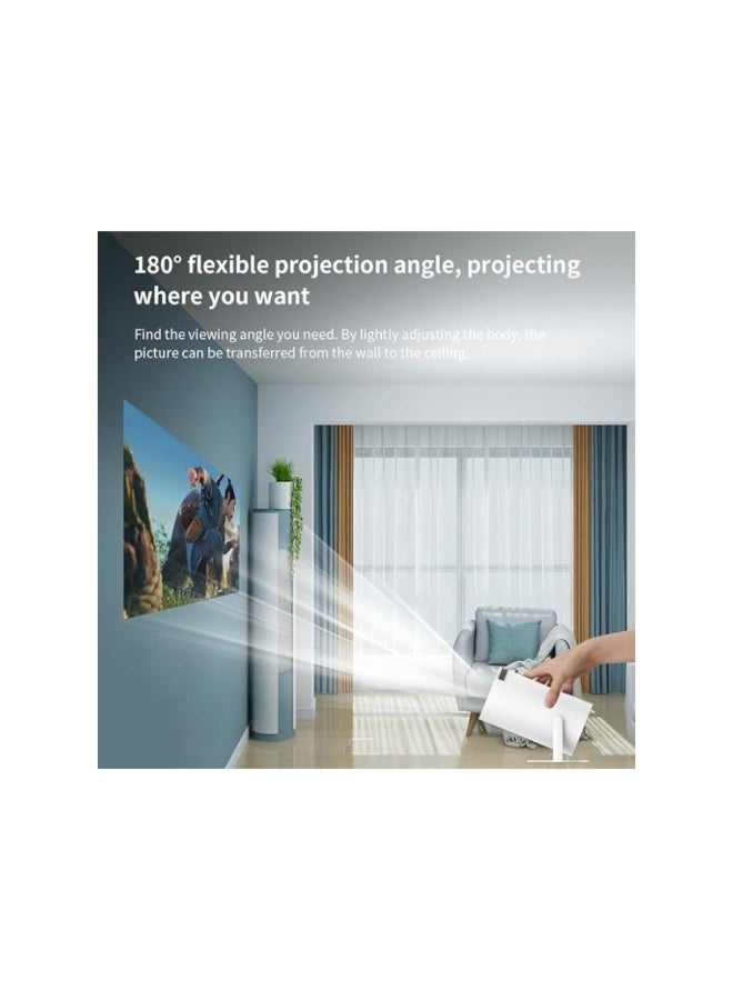 ACLIX Smart Mini Projector HY300 Android 11 – 180° Rotation, 720P HD, WiFi 6, Bluetooth 5.0, LED Portable Projector with 130” Display & 50,000H Lamp Life - Image 3
