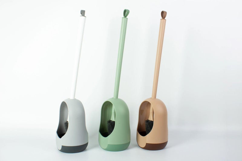 Silicone Toilet Brushes, Toilet Brush and Holder, Toilet Brushes and Holder with Quick-Drying, Antibacterial, Ventilation, Floor and Wall Brush, Toilet Brush (green) - Image 3