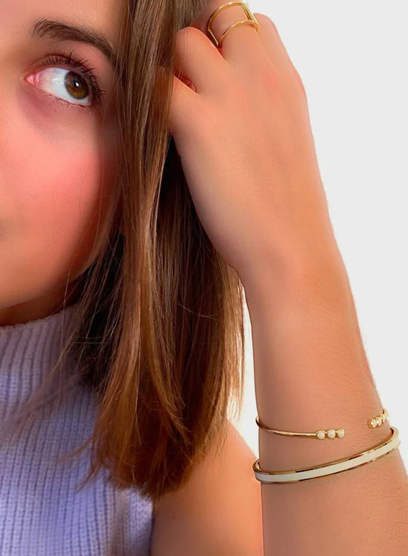 Bangle up Enamel Adjustable Thin Cuff
